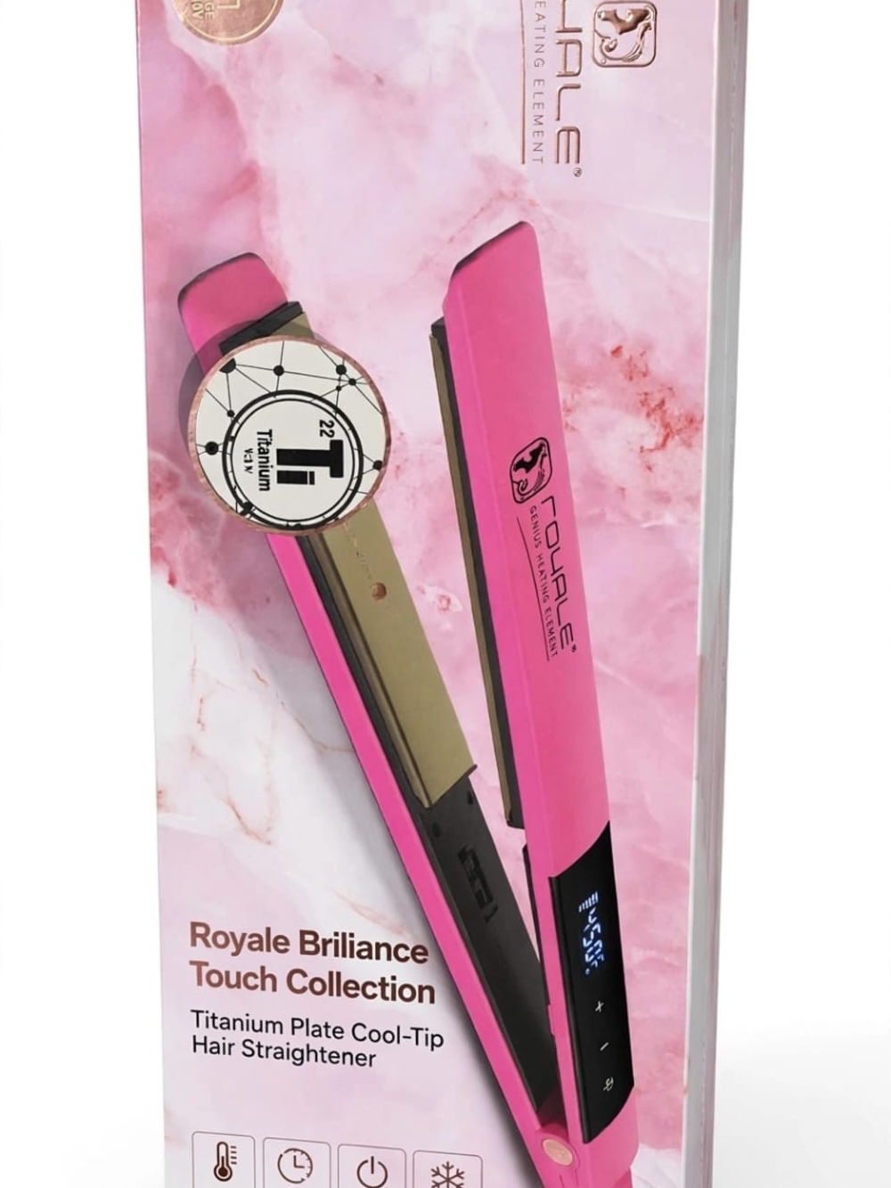 Brilliance Touch Collection Pink Titanium Hair Straightener by